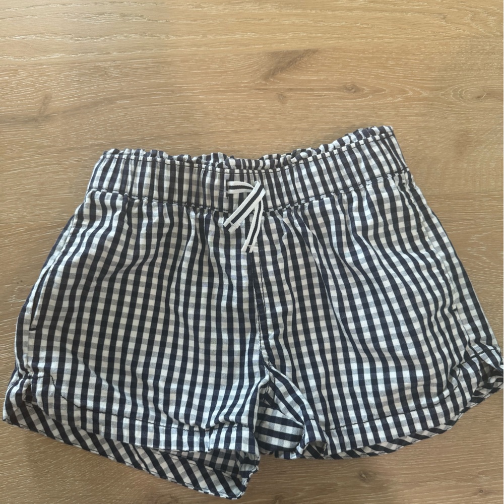 Navy and White Gingham Shorts